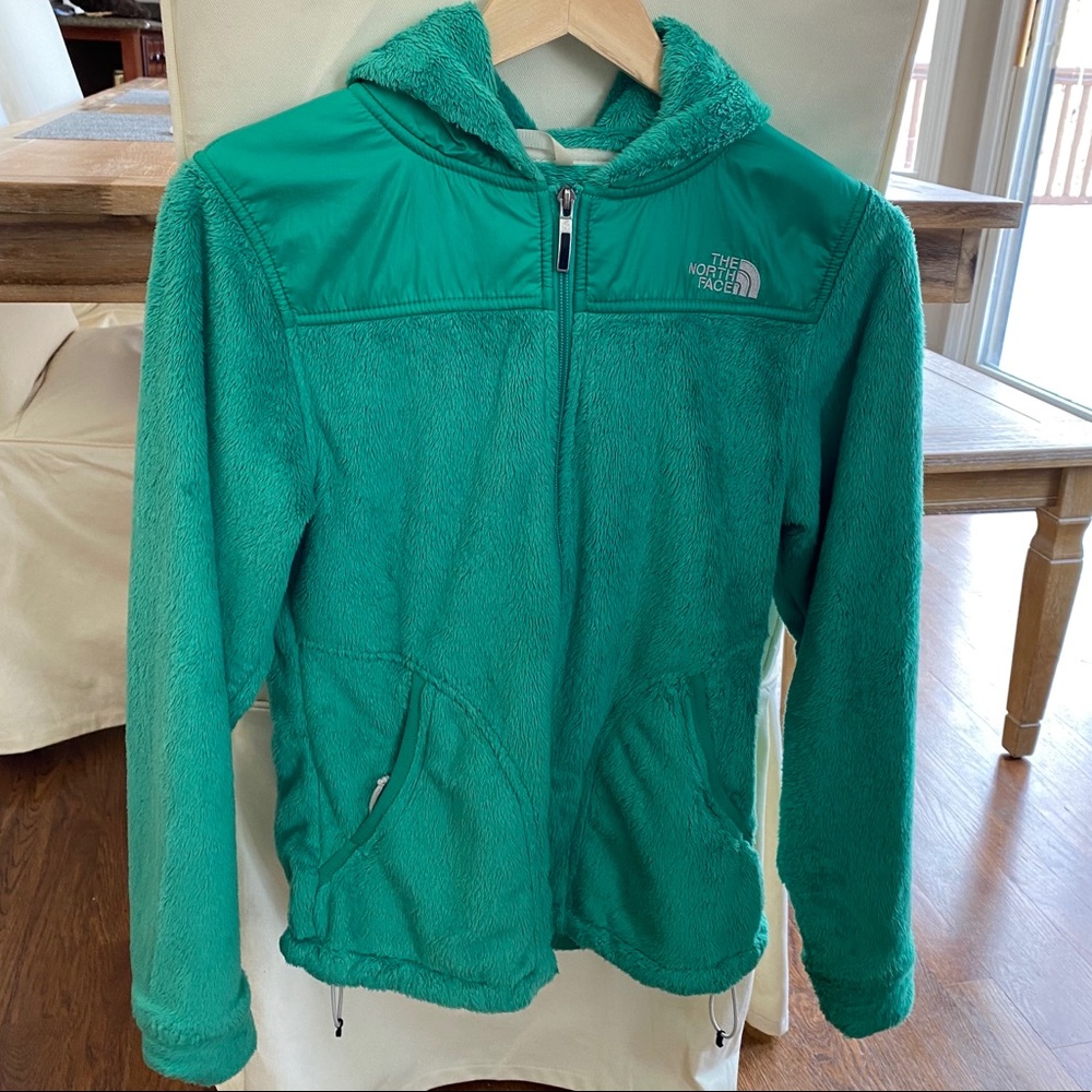 Northface Furry Fleece Green Hoodie